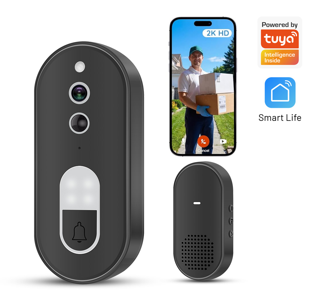 Home Security Brand - Tuya 1080P HD Bezprzewodowy Wideodomofon WiFi