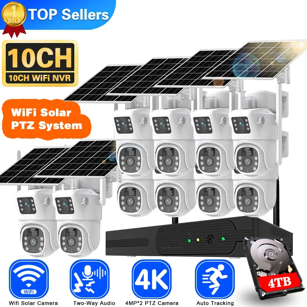 Home Security With Monitoring - 4K 8MP podwójny obiektyw System kamer