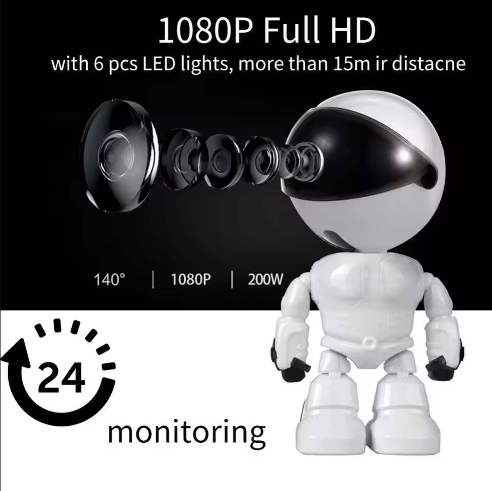 Home Security Robot - Inteligentna kamera IP WiFi 1080P HD,