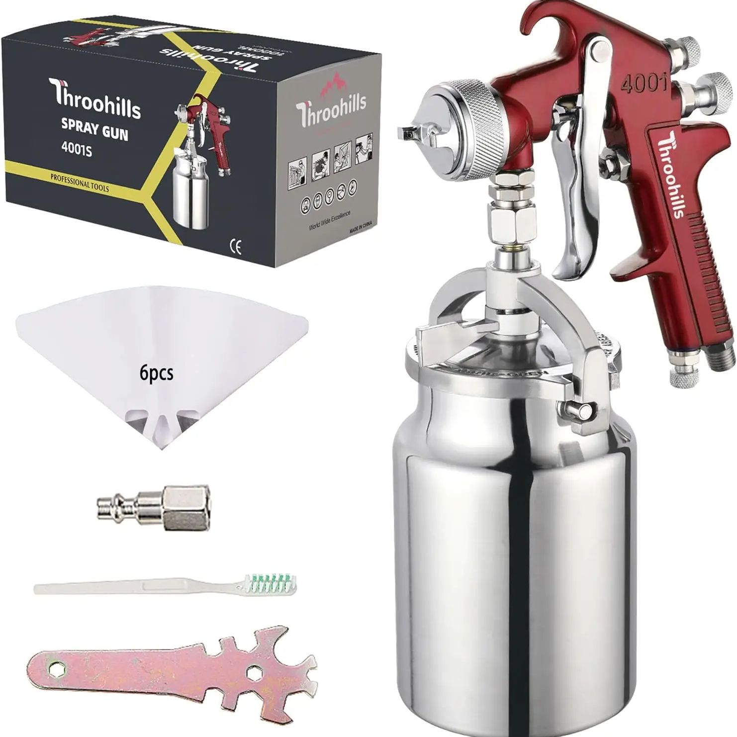 Home Security Gun - Profesjonalny pistolet do malowania zasilany sifonem,