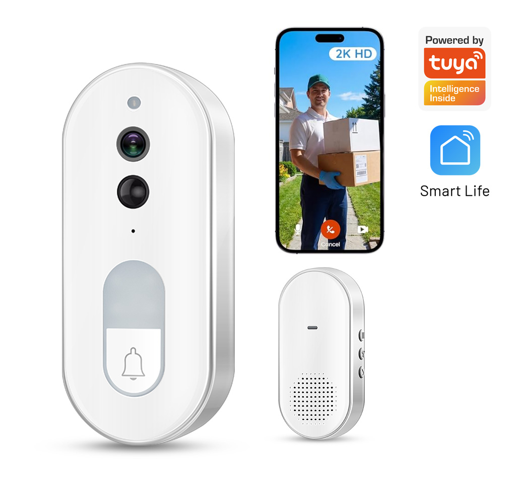 Home Security Brand - Inteligentny wideodomofon Tuya, bezprzewodowy, kamera zewnętrzna