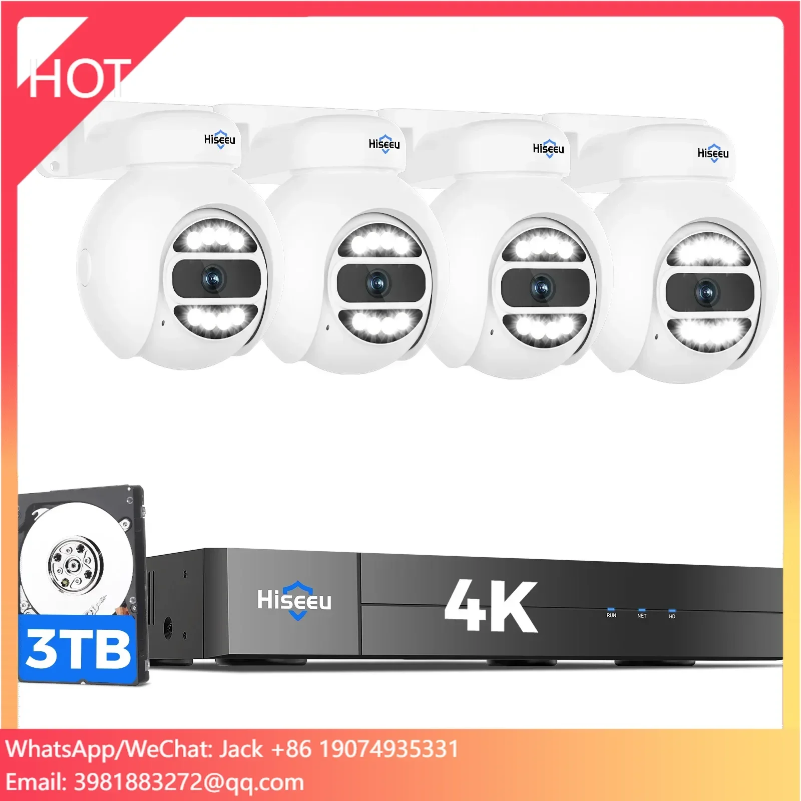Home Security And Cctv - Hiseeu Automatyczne Śledzenie 5MP PoE NVR