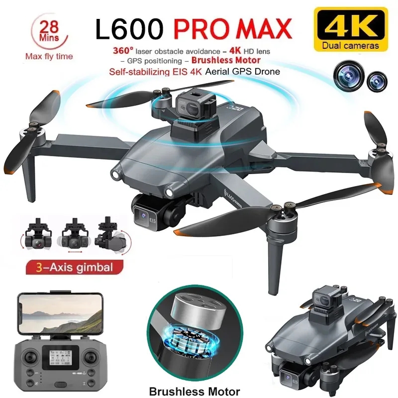 Home Security Cameras Outdoor - L600 PRO MAX GPS Drone Profesjonalny