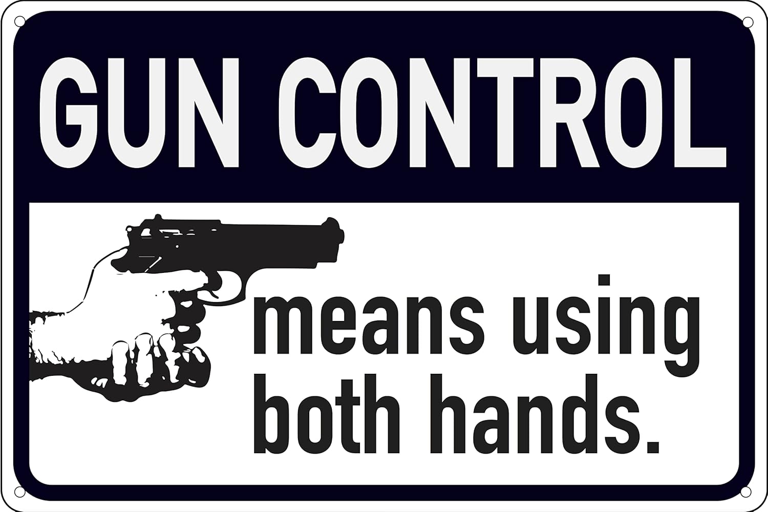Home Security Gun - Kontrola broni oznacza używanie obu rąk.