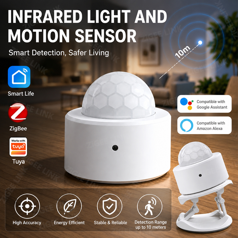 Home Security Devices - Czujnik ruchu PIR ZigBee 3.0, bezprzewodowy