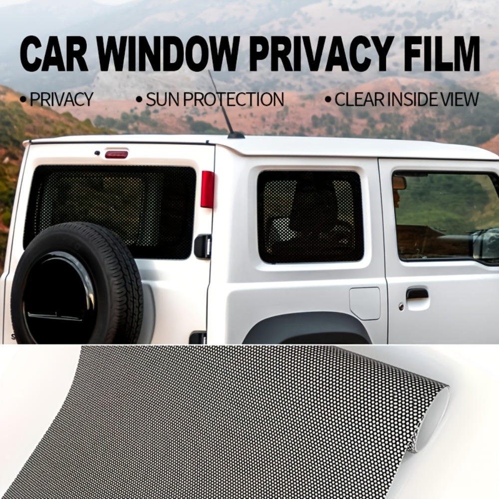Home Security For Windows - 1 Rolka Czarnej Perforowanej Folii Samoprzylepnej
