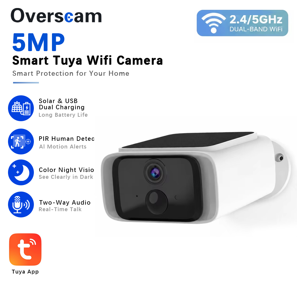Home Security Company - Kamera bezpieczeństwa Tuya 5MP zasilana energią
