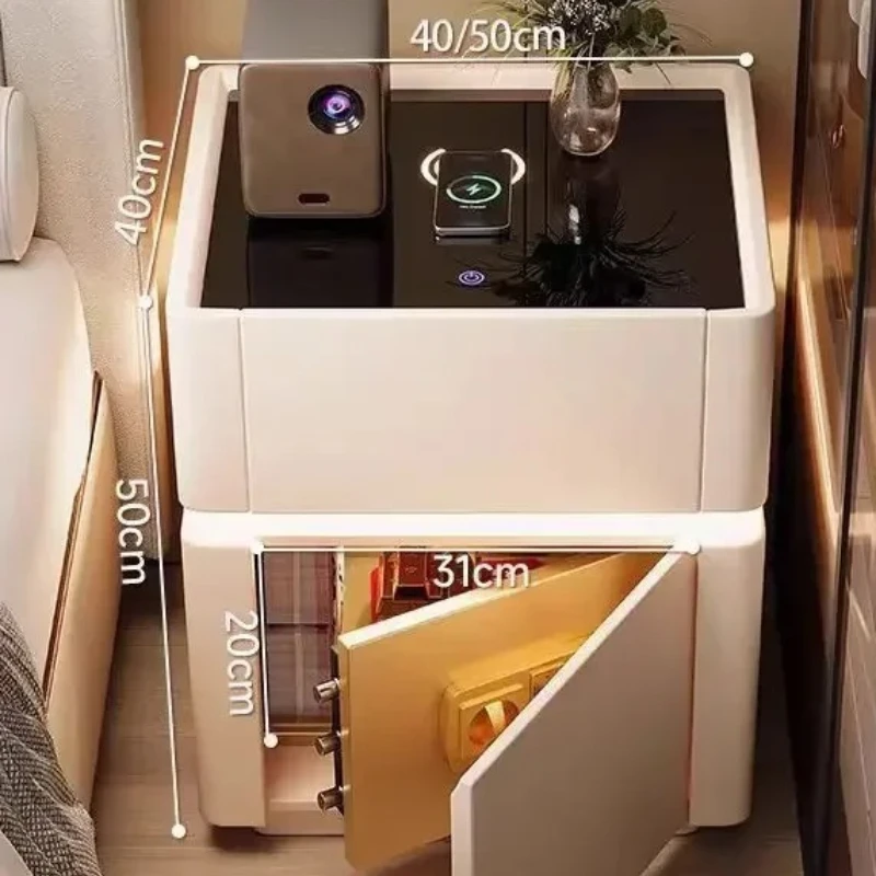 Home Security America - Szafka Nocna z Funkcją Bezpieczeństwa, Wielofunkcyjna,