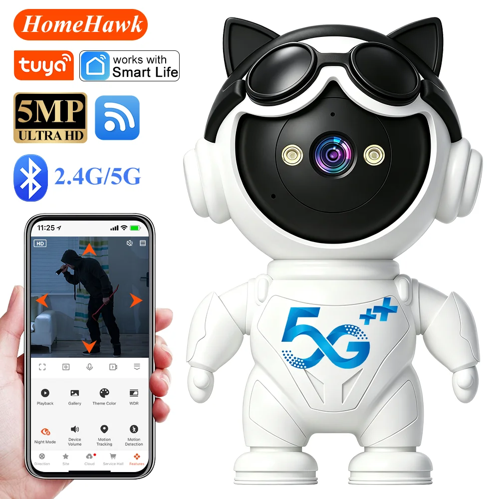 Home Security Robot - Inteligentna bezprzewodowa kamera IP Tuya Mini