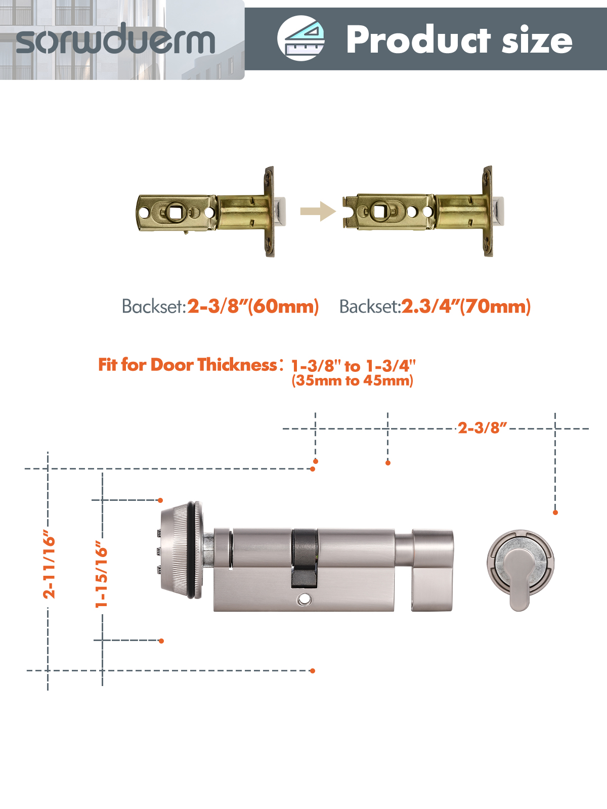 1 Zamek do drzwi wewnętrznych  – Home Security Key recenzja i cena