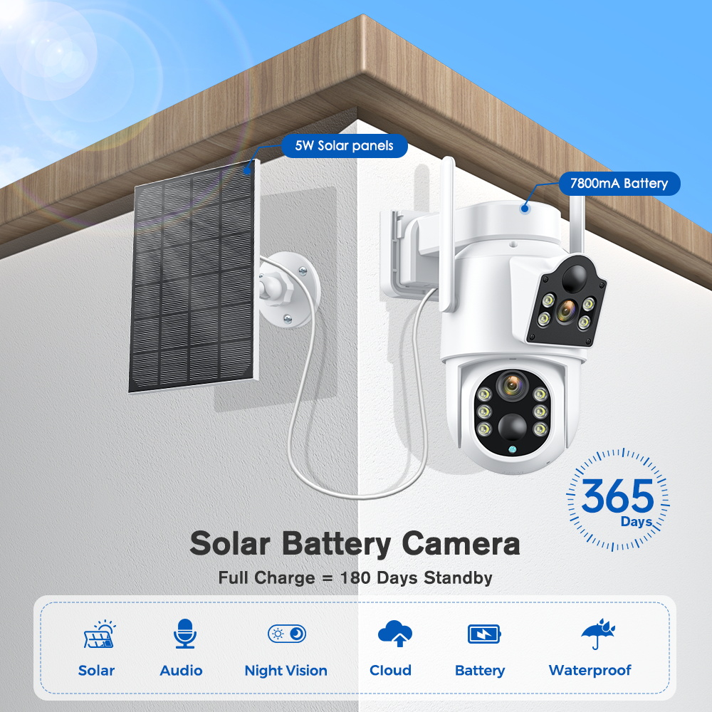 Kamera słoneczna 4K 8MP wbudow – Home Security Outdoor Camera System recenzja i cena