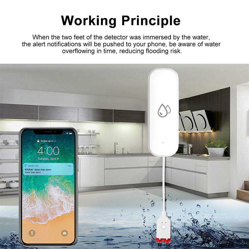 Czujnik wycieku wody Tuya WiFi – Home Security With Monitoring recenzja i cena