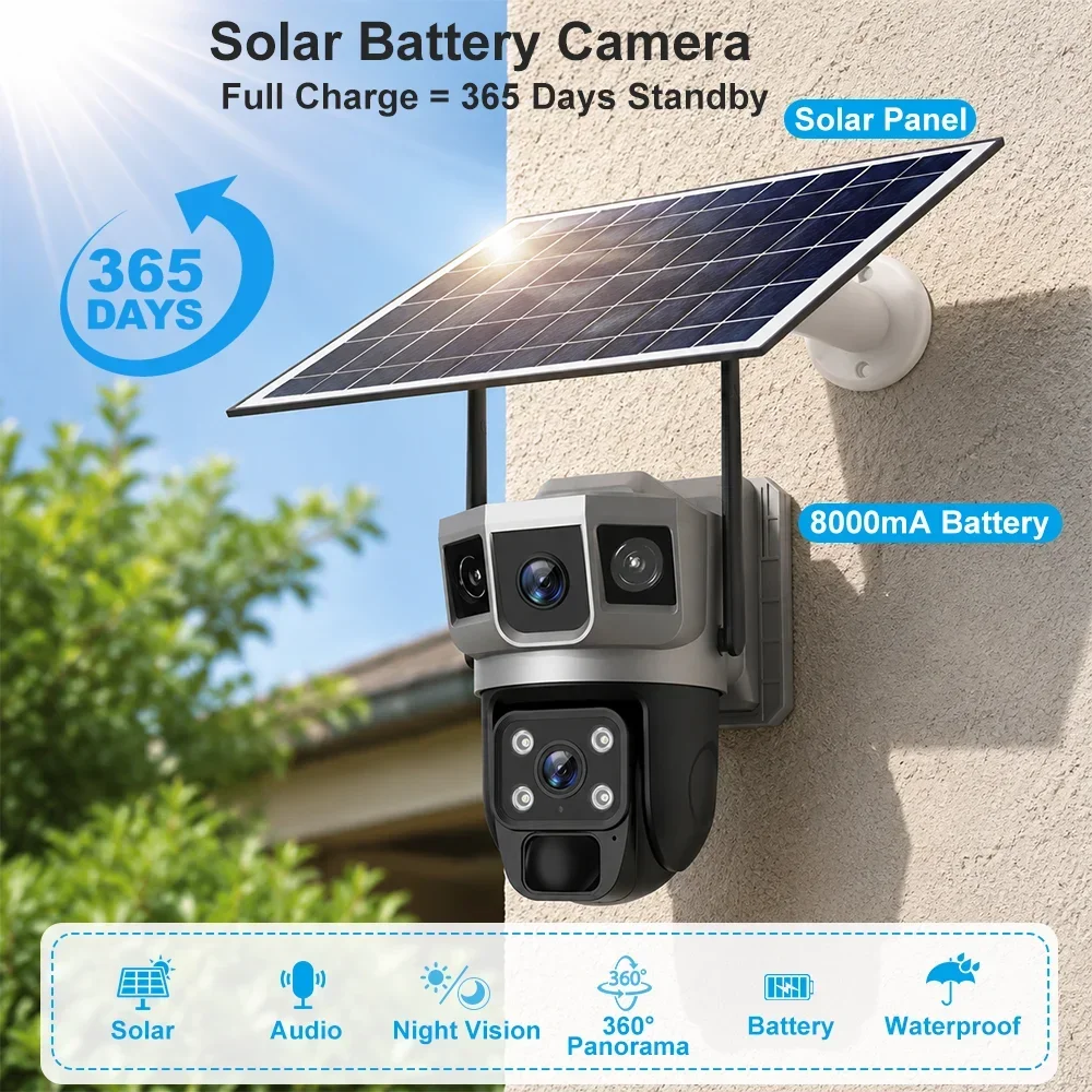 Kamera V380 4K z trzema ekrana – Home Security And Cctv recenzja i cena