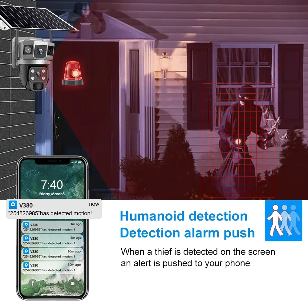 Kamera V380 4K z trzema ekrana – Home Security And Cctv recenzja i cena