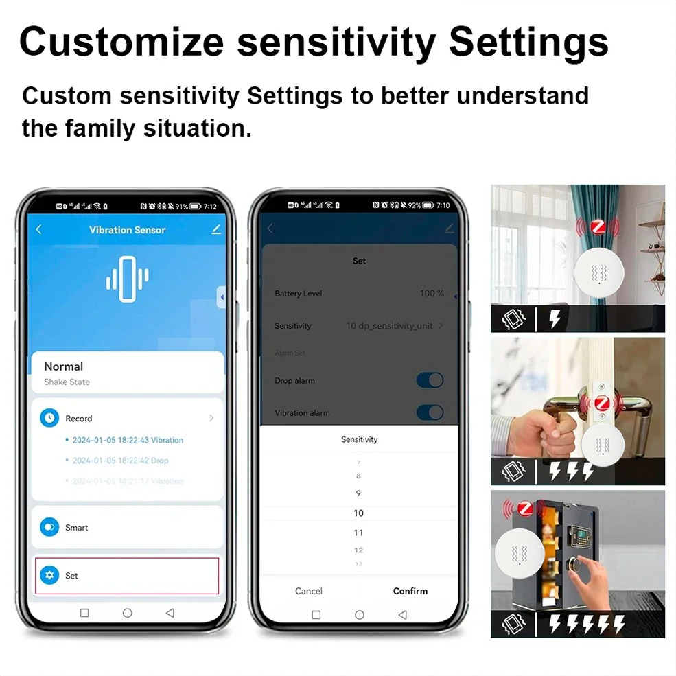 Inteligentny czujnik wibracji  – Home Security With Monitoring recenzja i cena