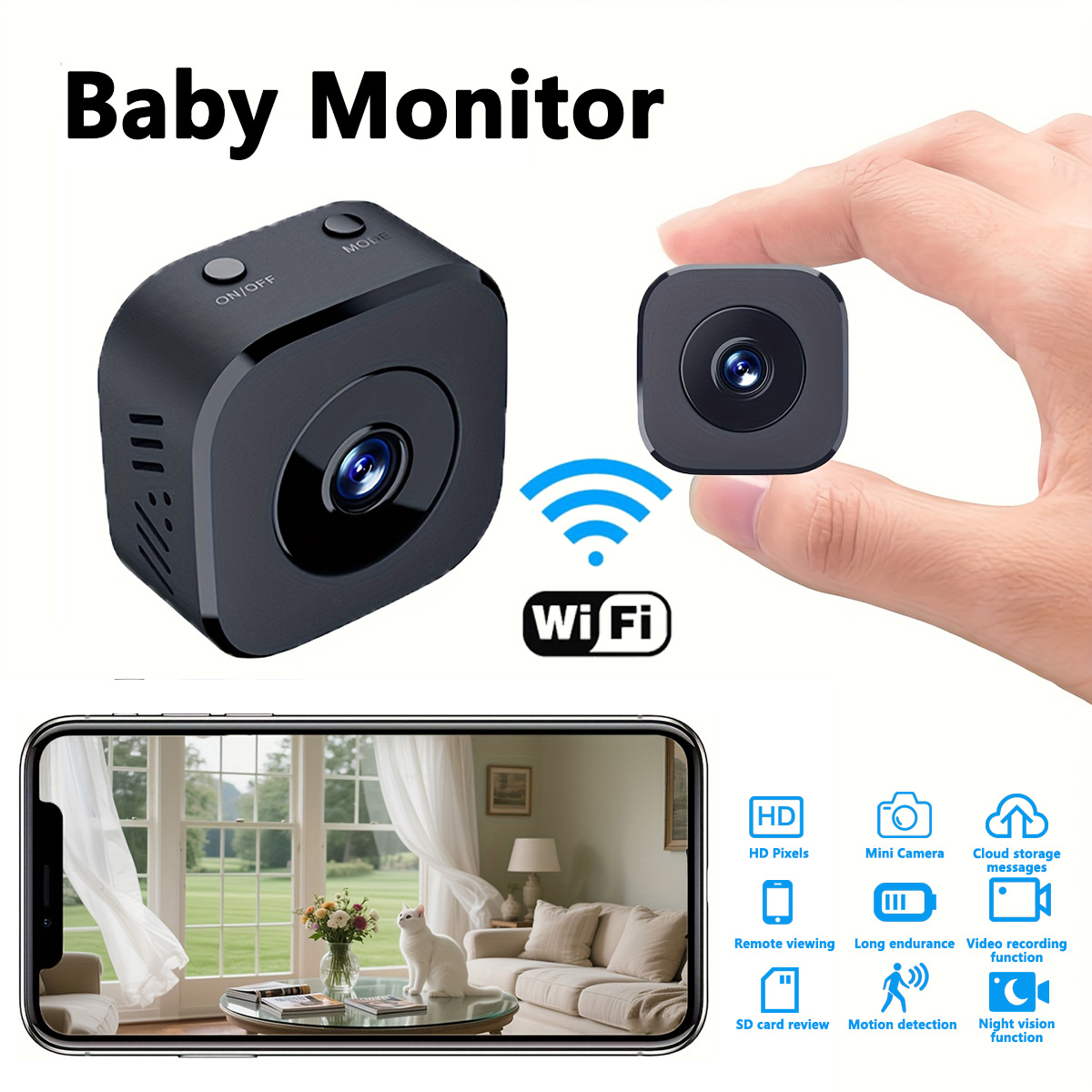 Miniaturowa kamera WiFi HD 108 – Home Security With Monitoring recenzja i cena